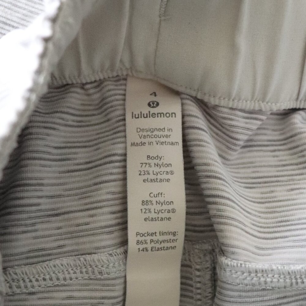Lululemon Womens White Sz 4 On The Fly Pull On Athletic Stretch Luxtreme Joggers - Picture 13 of 14